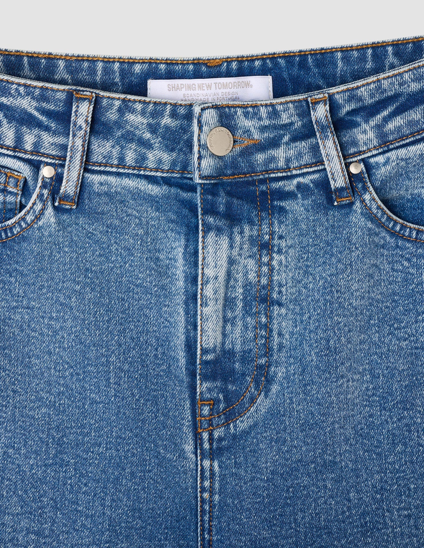 Jeans Straight Snow Blue Wash